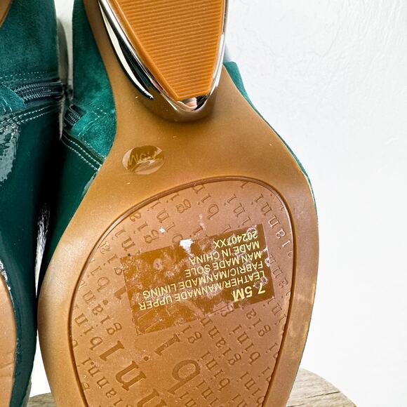 Gianni Bini Harrison Retro Boho Indie Suede Patchwork Boots Green Size 7.5 NEW - Picture 9 of 10